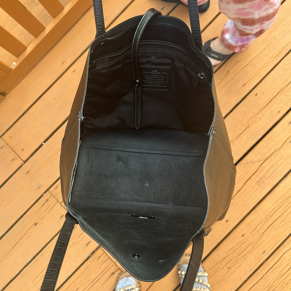 Coach gun metal Leather market Tote Bag - Picture 6 of 16